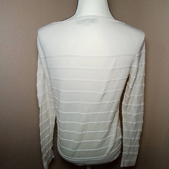 Loft cream long sleeve blouse Size M - Picture 3 of 7